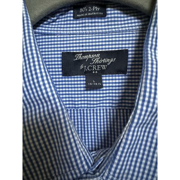 Thomson Shirtings J Crew 2 Ply Office Business Casual Button Up Shirt Size Lg - Picture 10 of 11